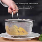 🔥🥳50% KEDVEZMÉNY🥗🍲Rozsdamentes acél hálós szűrőkosár