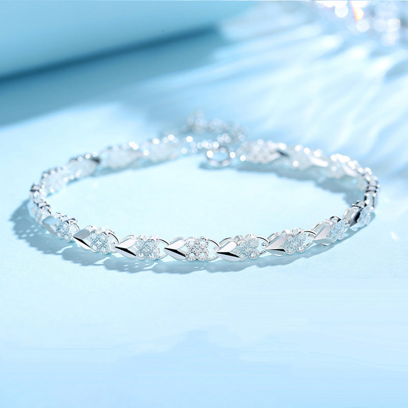 🍀✨2 darab 9300 Ft💖Új divatos 925 sterling ezüst női karkötő🍀