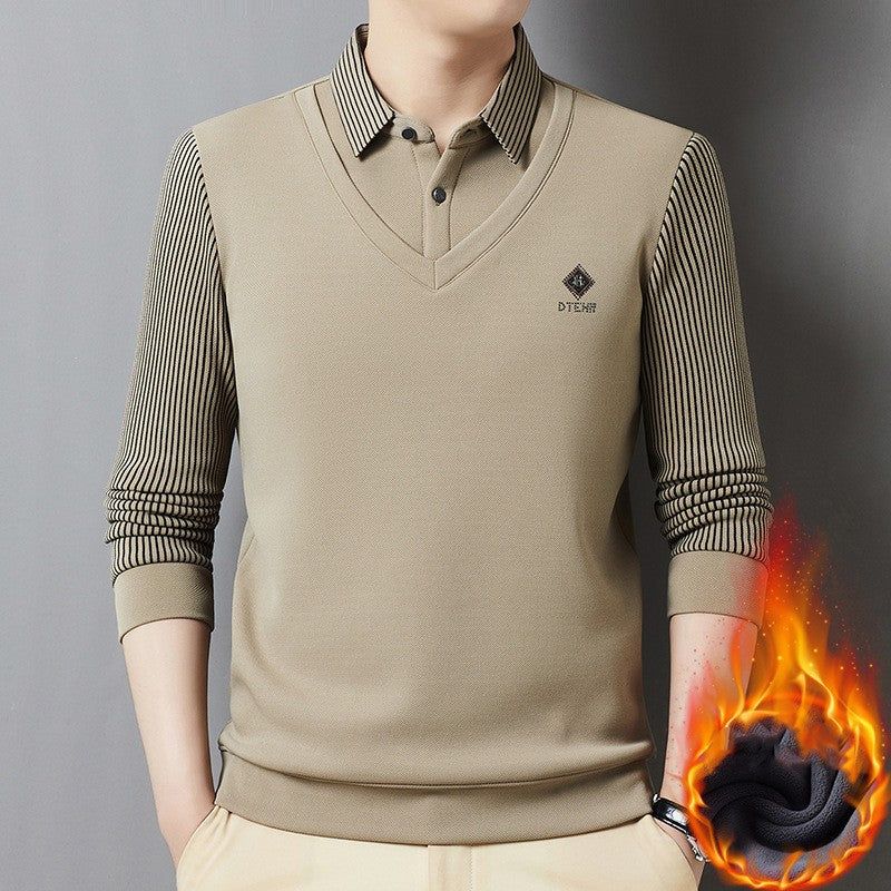 🔥【Év végi promóció】🔥【M-4XL】Férfi prémium kasmír kétrészes, minden az egyben meleg felső