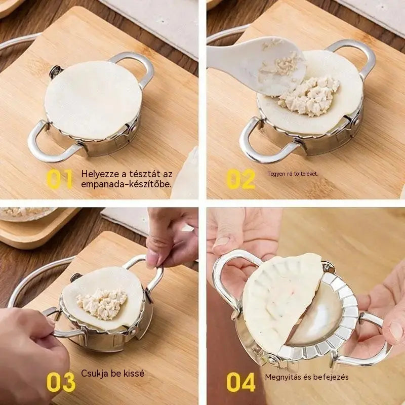 🥟8,5 cm-es szaggató + 8,5 cm-es gombócformázó✨ Tökéletes végeredményű házi gombócok percek alatt!✨ Élelmiszer-ipari minőségű rozsdamentes acél