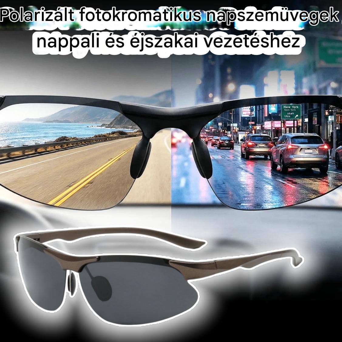 【50% kedvezmény】 Polarizált fotokromatikus nappali és éjszakai vezetési szemüveg