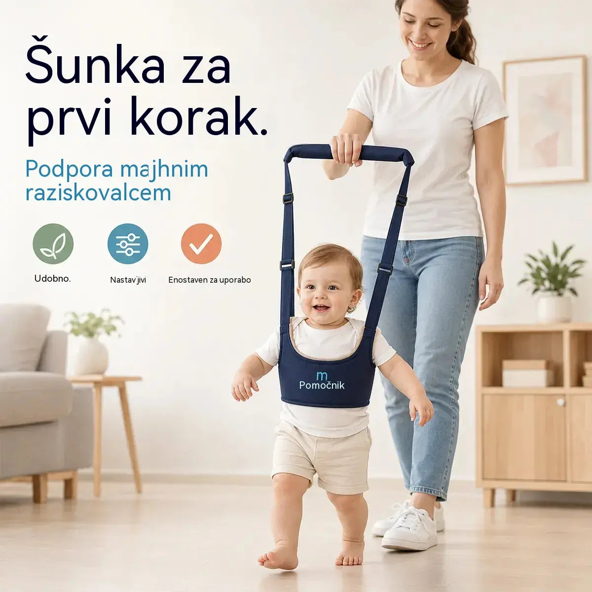 2 az 1-ben járást segítő gyerekheveder – légáteresztő, ergonomikus és esés elleni védelemmel 👶🚼