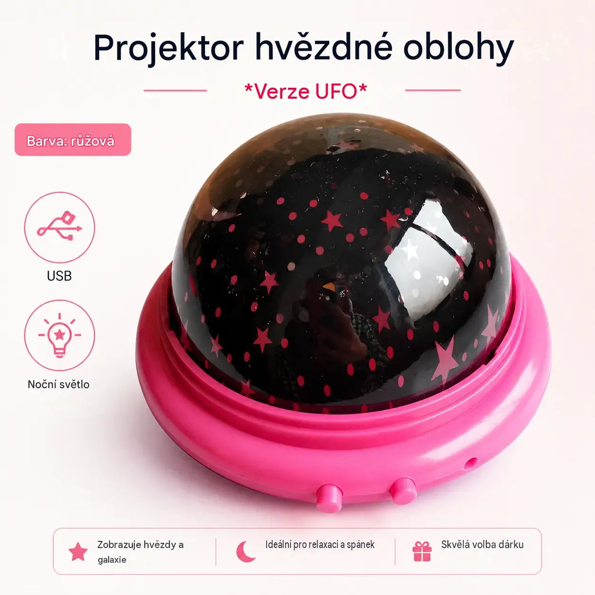 2 darab 🎁Mini UFO projektoros csillagos égbolt lámpa 💫 Hálószoba világítás💫