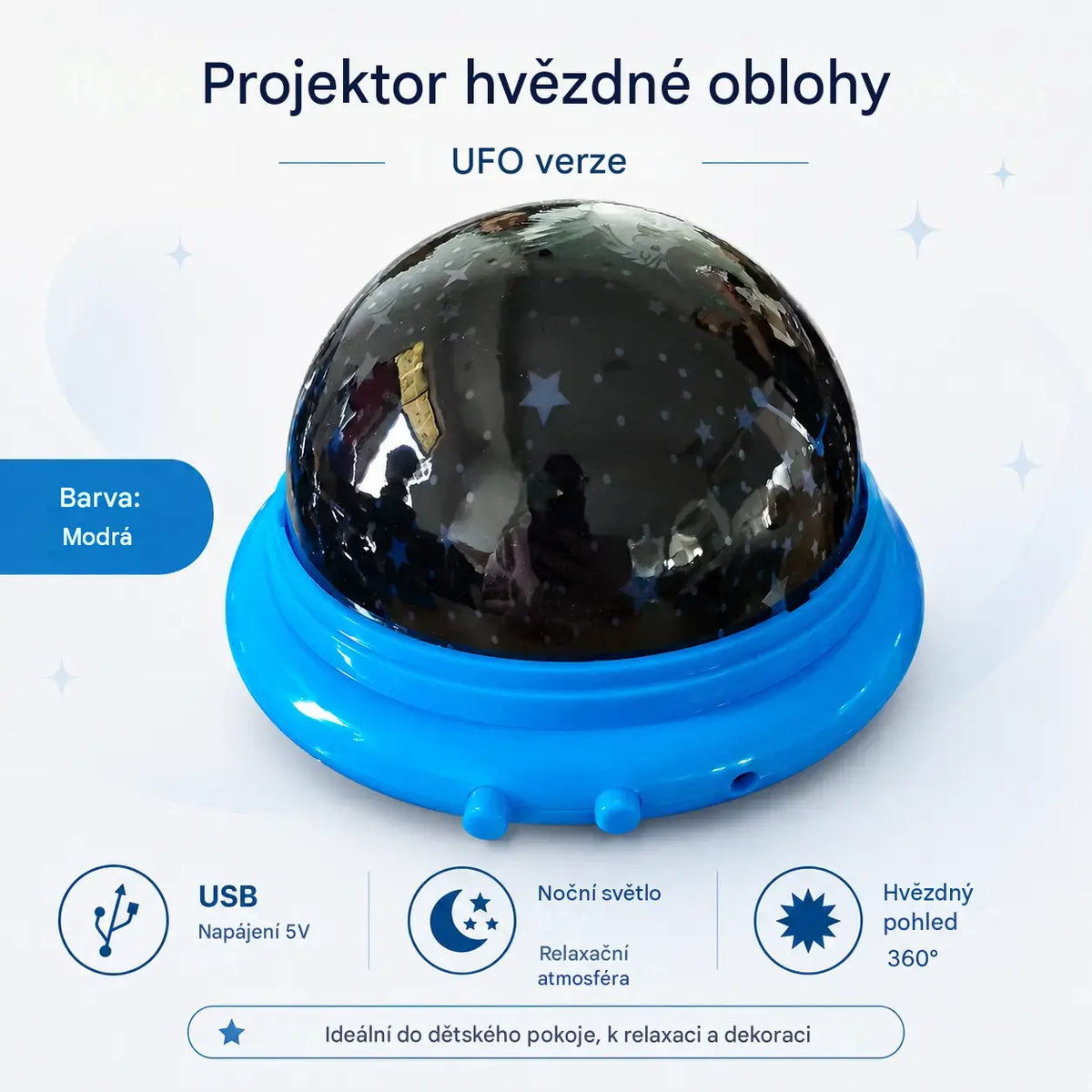 2 darab 🎁Mini UFO projektoros csillagos égbolt lámpa 💫 Hálószoba világítás💫