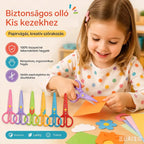 🥰【6 darab - 6 különböző forma】Csak 22 euró✂️🌈Biztonsági olló gyerekeknek (saját kezű építkezéshez)
