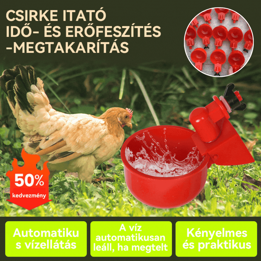 【Akció】【10 darab】Automatikus baromfi itató, nincs szükség kézi etetésre
