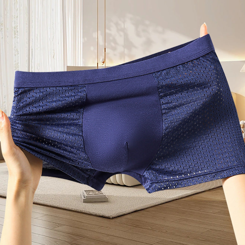 【Korlátozott ideig 50% kedvezmény!】【4 db】Férfi kényelmes, légáteresztő hálós boxeralsó