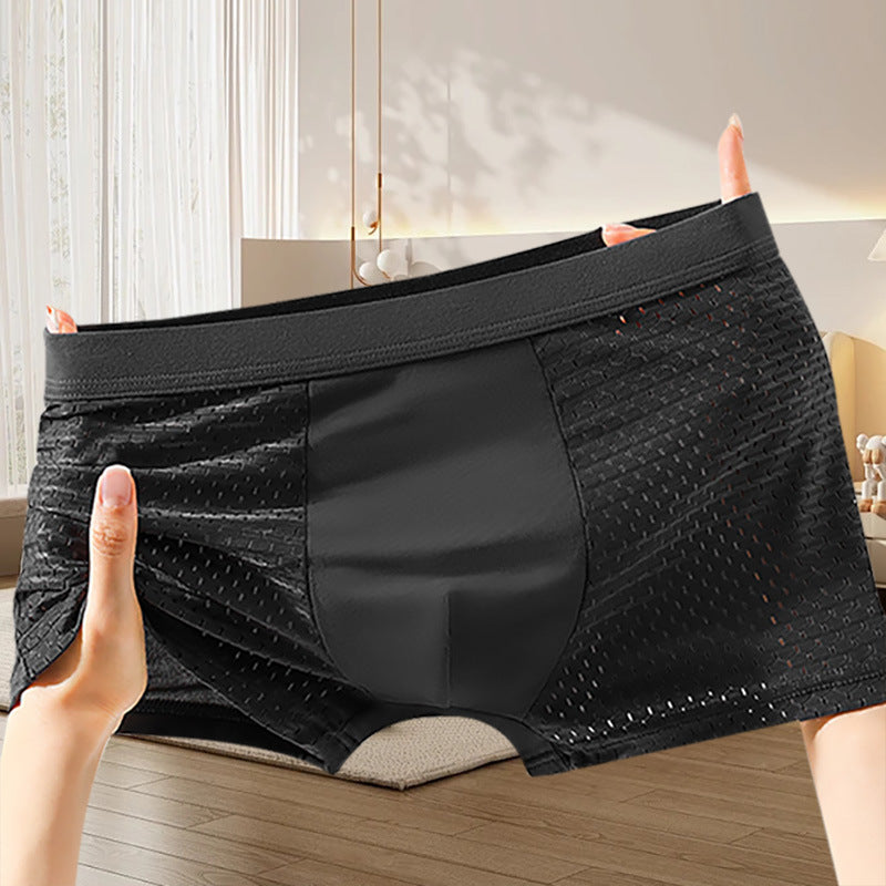 【Korlátozott ideig 50% kedvezmény!】【4 db】Férfi kényelmes, légáteresztő hálós boxeralsó