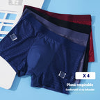 【Féláron】Férfi kényelmes, légáteresztő hálós boxeralsó