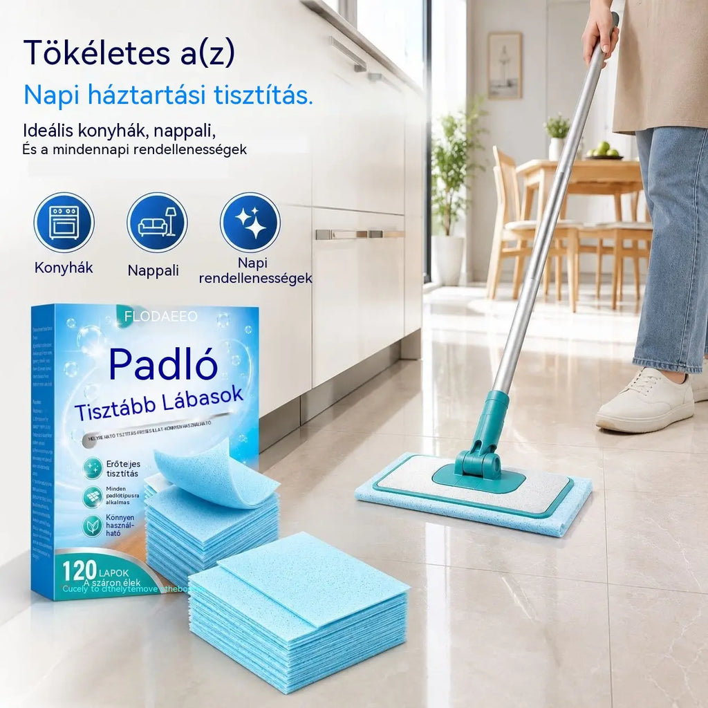 【2 doboz/240 darab】2026 legkelendőbb terméke! Több mint 50 000 eladott darab! Vízben oldódó padlótisztító kendők: tisztítsa meg és fényesítse az összes padlóját