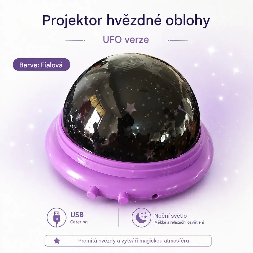 2 darab 🎁Mini UFO projektoros csillagos égbolt lámpa 💫 Hálószoba világítás💫