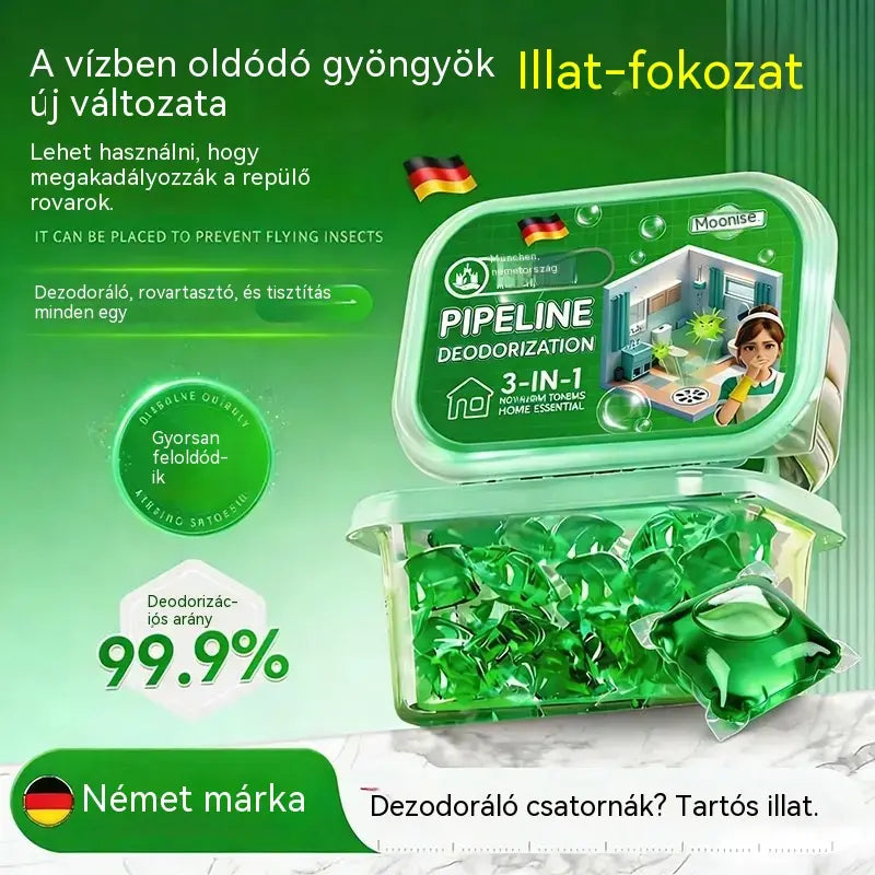【Időszakos 50% kedvezmény!】2 csomag (100 tabletta) 🔥🎉 Kapszulák a lefolyók szagainak eltávolítására