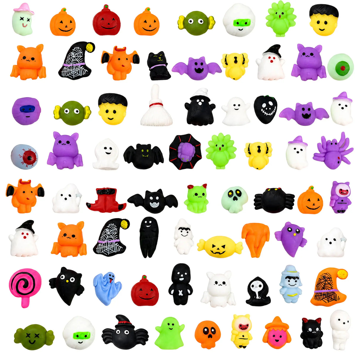 【50 darab】🎃Halloween témájú empanada alakú stresszoldók, imádnivaló tökös szellem empanadák