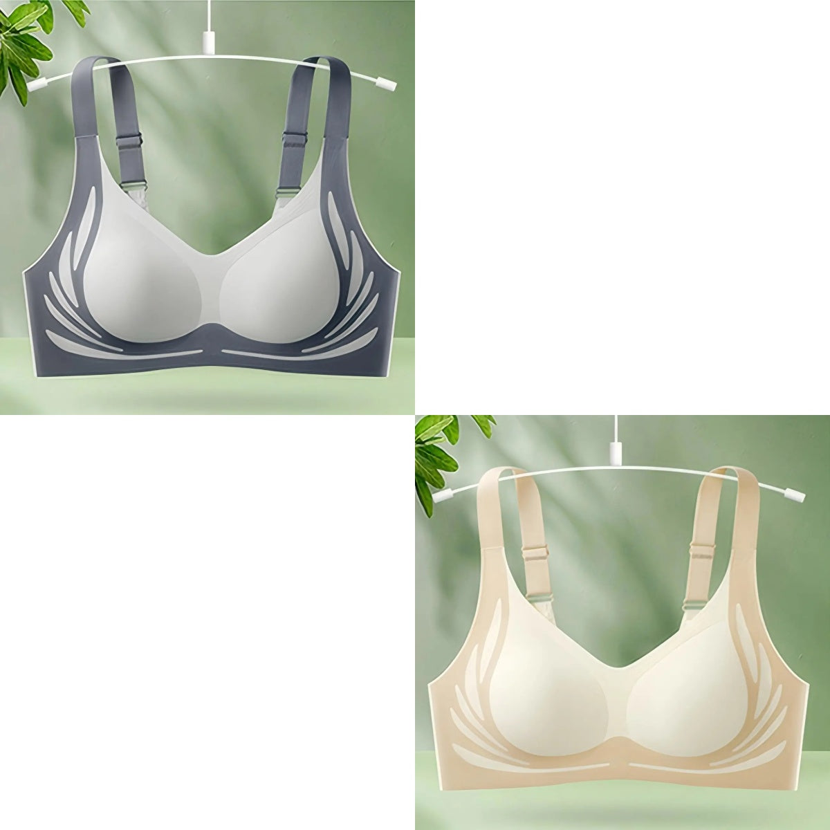 【50% kedvezmény】【4 csomag】 Női egyrészes vezeték nélküli melltartó【40-85 kg】