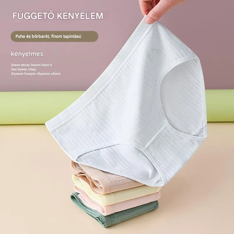 💓(7 db) Utolsó nap 50% kedvezménnyel-- Női egyszerű és fejlett antibakteriális fehérnemű magas derékkal, 35-100kg súlyú nők számára