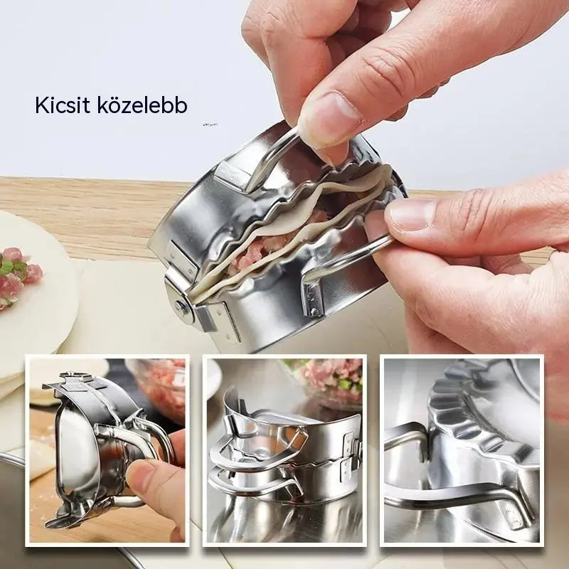 🥟8,5 cm-es szaggató + 8,5 cm-es gombócformázó✨ Tökéletes végeredményű házi gombócok percek alatt!✨ Élelmiszer-ipari minőségű rozsdamentes acél
