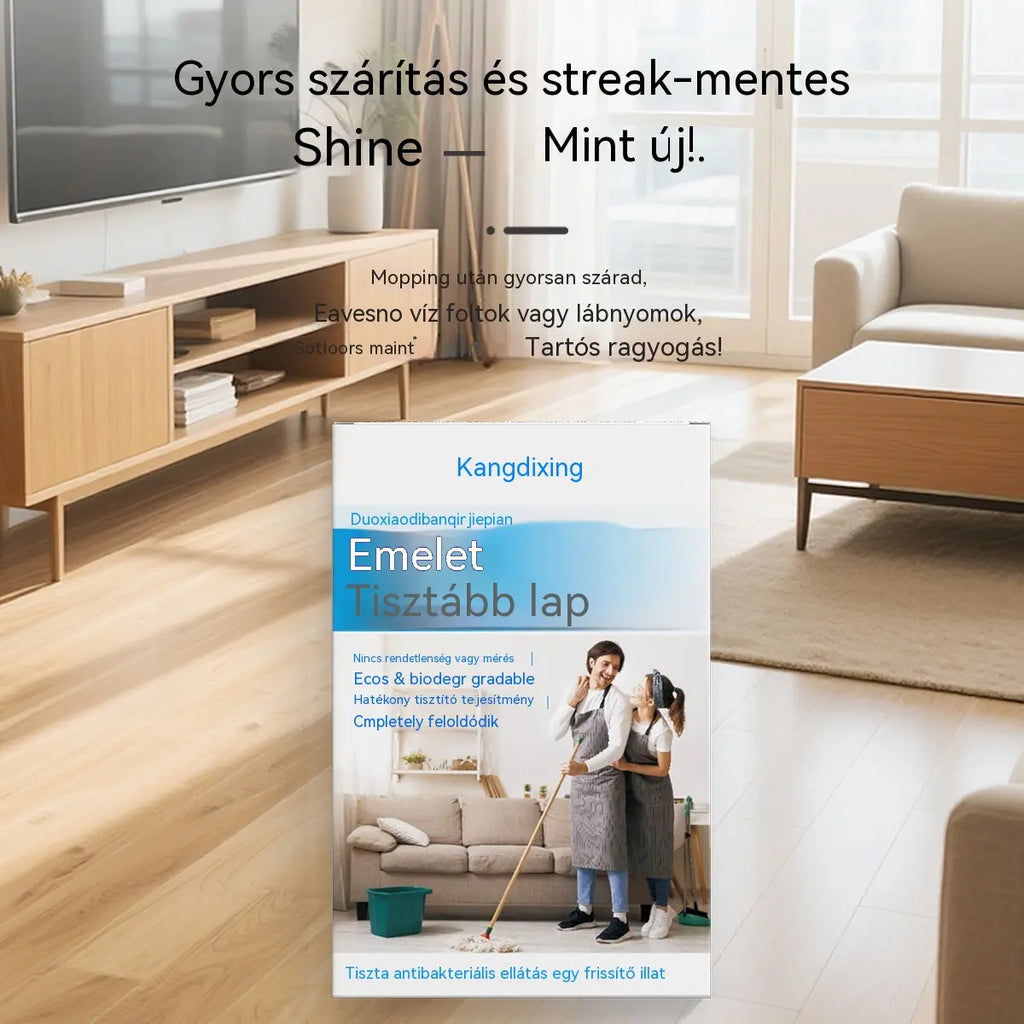 🧹✨ 【4 csomag - 240 tabletta】Antibakteriális és szagtalanító, többcélú tisztítótabletták | Alkalmas fa padlóra, laminált padlóra, csempére és lakókocsi falaira